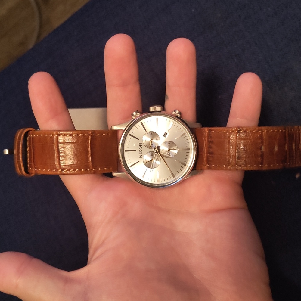 Nixon Sentry Chrono Leather